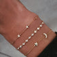 14kt gold and diamond moon and star bracelet - Luna Skye