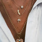 14kt gold and diamond Los Angeles Cali love necklace