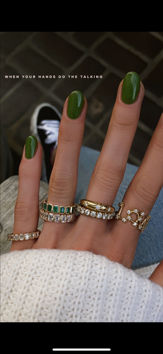 14kt gold and diamond love burst ring