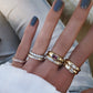 14kt gold horizontal baguette diamond eternity band