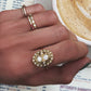 14kt oval diamond ring