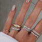 14kt gold and diamond spike ring