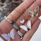 14kt gold and diamond mother of pearl baby butterfly necklace
