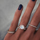 14kt gold and diamond round mini moonstone ring - Luna Skye