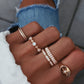 14kt gold and diamond horizontal starburst signet ring - Luna Skye
