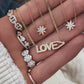 14kt gold and diamond love is greater than necklace