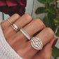 14kt gold and diamond white topaz baguette ring - Luna Skye