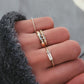 14kt gold and diamond white topaz baguette ring - Luna Skye