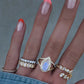 14kt gold mixed diamond cut coil ring