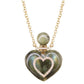 14kt gold and diamond heart labradorite perfume bottle necklace