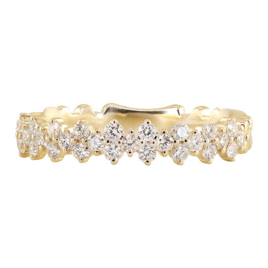 14kt gold floating diamond lace ring