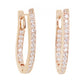 14kt gold and diamond large cleo hoop