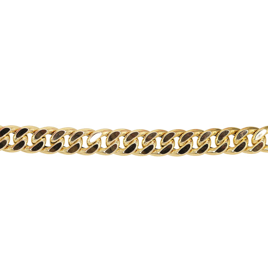 14kt gold lightweight cuban link chain bracelet - Luna Skye