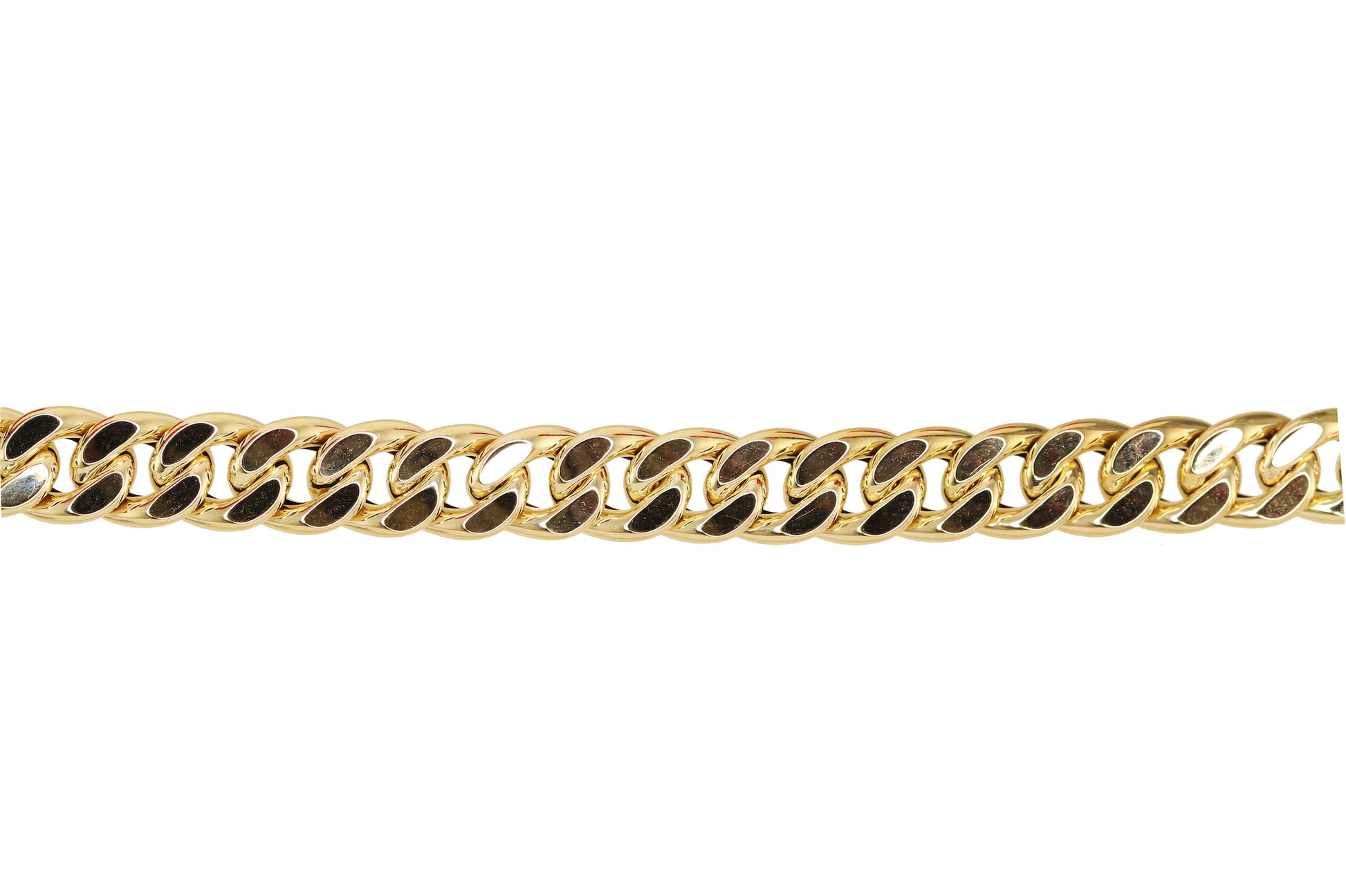 14kt gold lightweight cuban link chain bracelet - Luna Skye