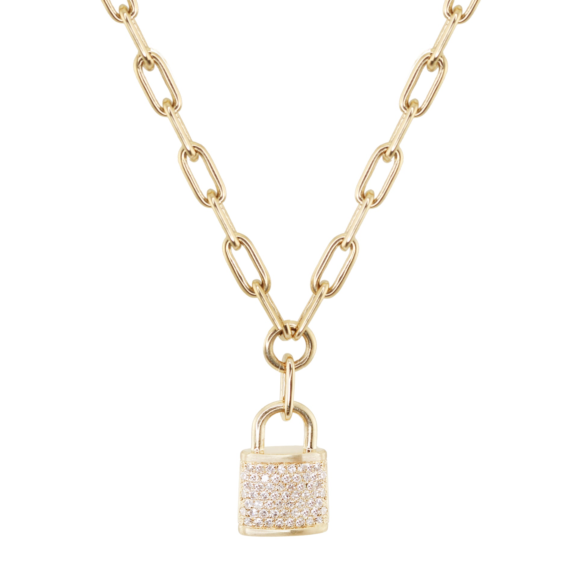 Diamond Lock Necklace