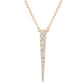 14kt gold single diamond spike necklace