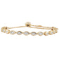 14kt gold marquise diamond row bracelet