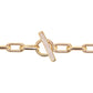 14kt gold diamond mini toggle thick paperclip bracelet