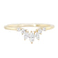 14kt gold marquise diamond curved band