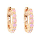 14kt gold mini opal hoops
