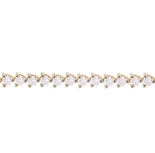 14kt gold and diamond mini prong tennis bracelet