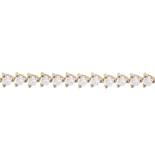 14kt gold and diamond mini prong tennis bracelet