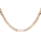 14kt gold and diamond chain link moonstone choker