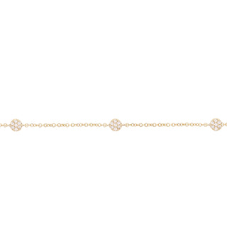 14kt gold and diamond multi disk bracelet