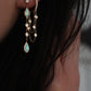 14kt gold and diamond bezel drip hoop earrings - Luna Skye