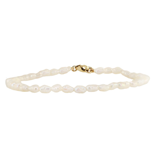 NEW! 14kt gold fresh water pearl bracelet