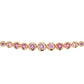 14kt gold graduated pink sapphire scalloped bracelet