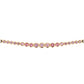 14kt gold graduated pink sapphire scalloped bracelet