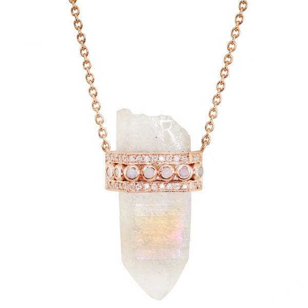 Australian Crystal Opal Pendant | Mombasa Rose Boutique | Opal Gem