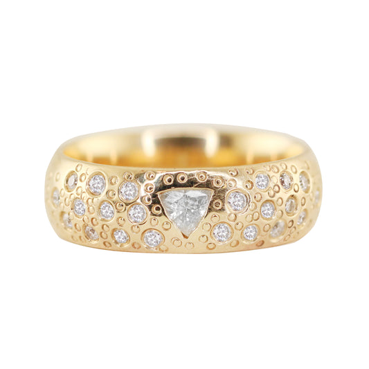 14kt gold and diamond Queen of Cosmos Constellation band