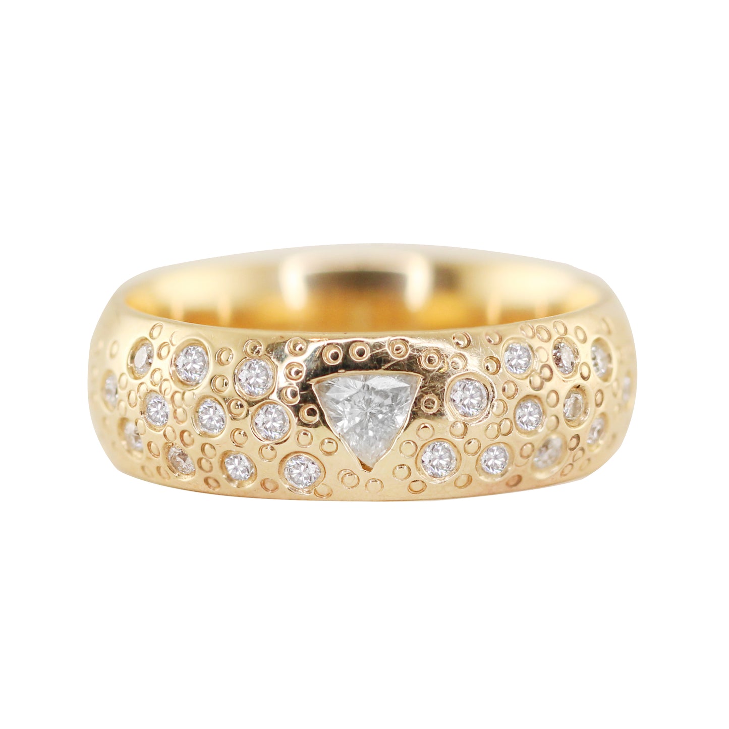 14kt gold and diamond Queen of Cosmos Constellation band