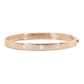 14kt gold rose cut diamond hammered bangle - Luna Skye