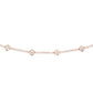 14kt gold and diamond round bezel section bracelet