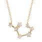 14kt gold and diamond zodiac necklace
