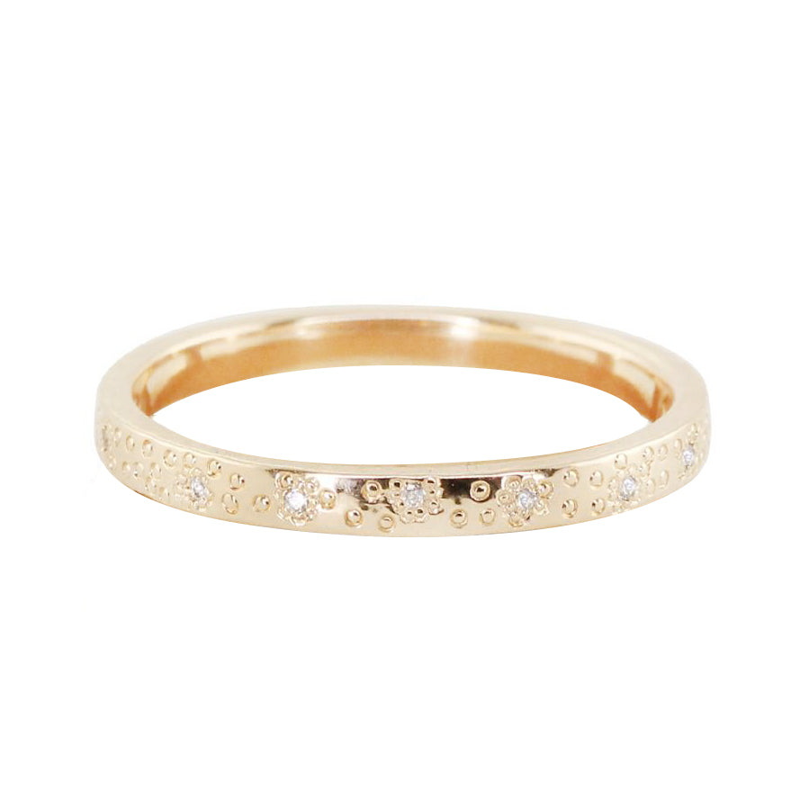 14kt gold diamond band rings