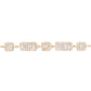 14kt gold baguette section bracelet
