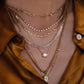 14kt gold and diamond grande oval cushion bezel necklace