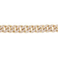 14kt gold and diamond cuban link bracelet