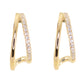 14kt gold split diamond hoop