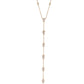 14kt gold teardrop baguette diamond lariat necklace