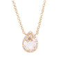14kt gold and diamond topaz teardrop necklace