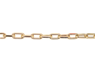 14kt gold thick paperclip chain bracelet - Luna Skye