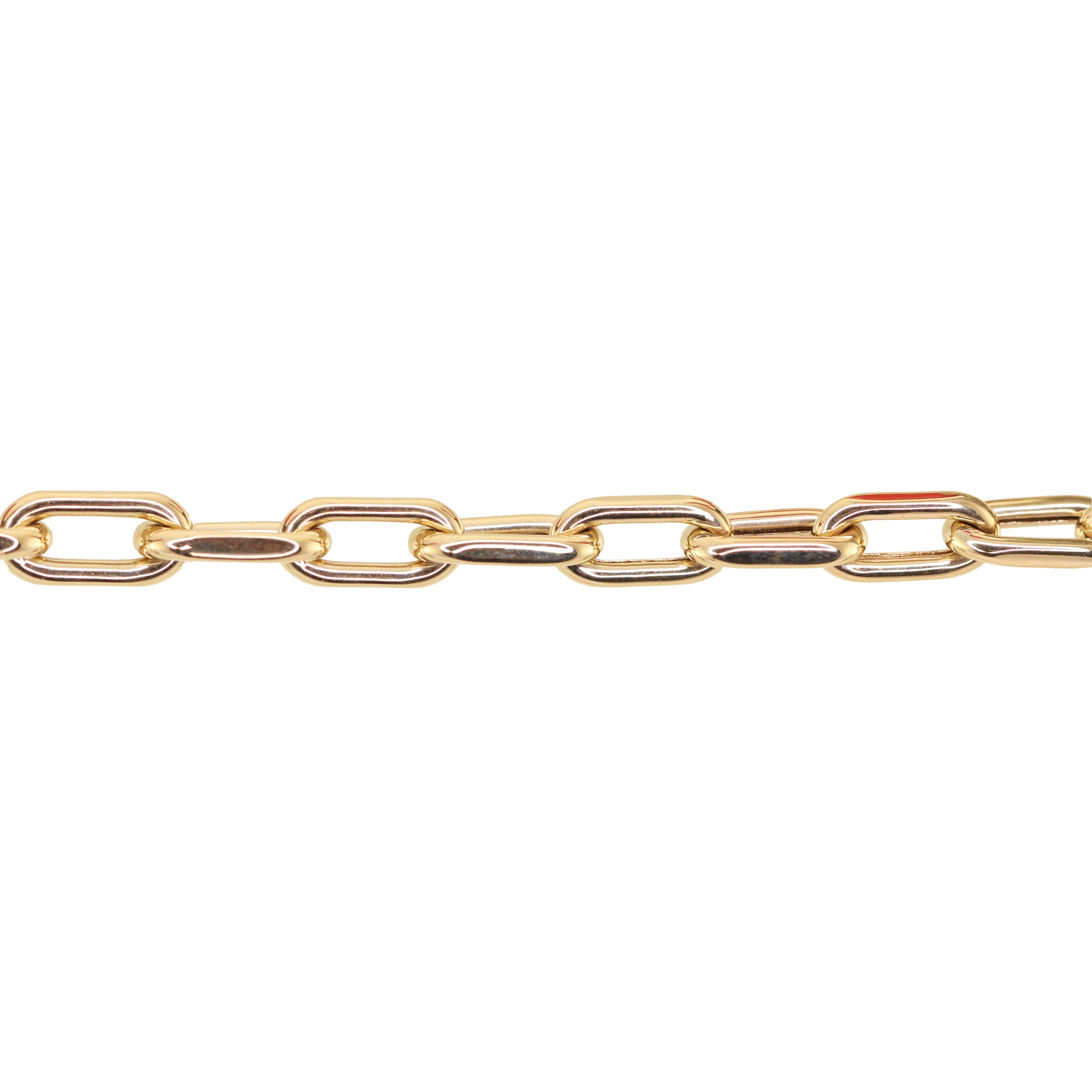 14kt gold thick paperclip chain bracelet – Luna Skye