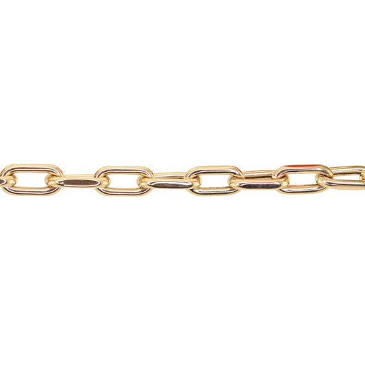 14kt gold thick paperclip chain bracelet - Luna Skye