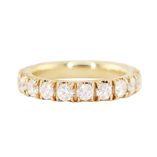 14kt gold and diamond 4mm grande eternity band