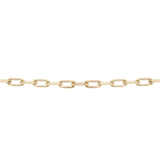 14kt gold thin paperclip chain bracelet